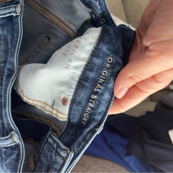 American Eagle Jeans Men's 36x32 AE Original Straight Classic Medium Wash NWOT - Picture 6 of 7